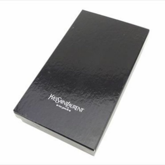 Auth Saint Laurent Wallet Purse Logo Pink Gold leather Woman - Picture 4 of 7